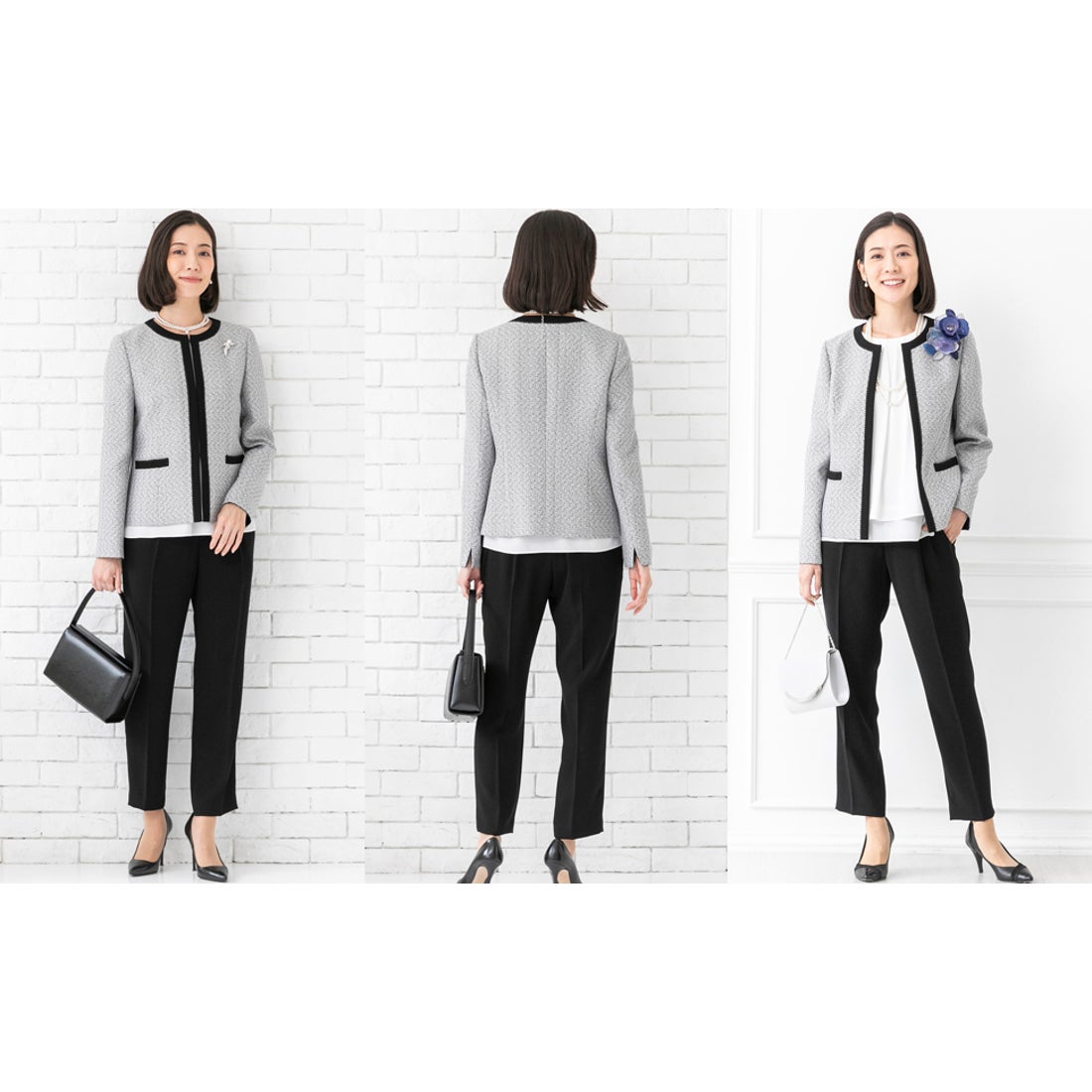 トウキョウソワール 東京ソワール WEB限定商品 ツイード パンツスーツ