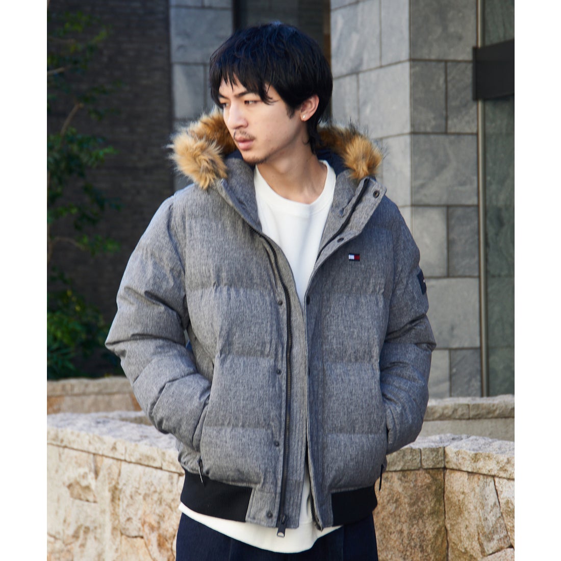 トミー ヒルフィガー TOMMY HILFIGER ファー付き 中綿 フード ダウン