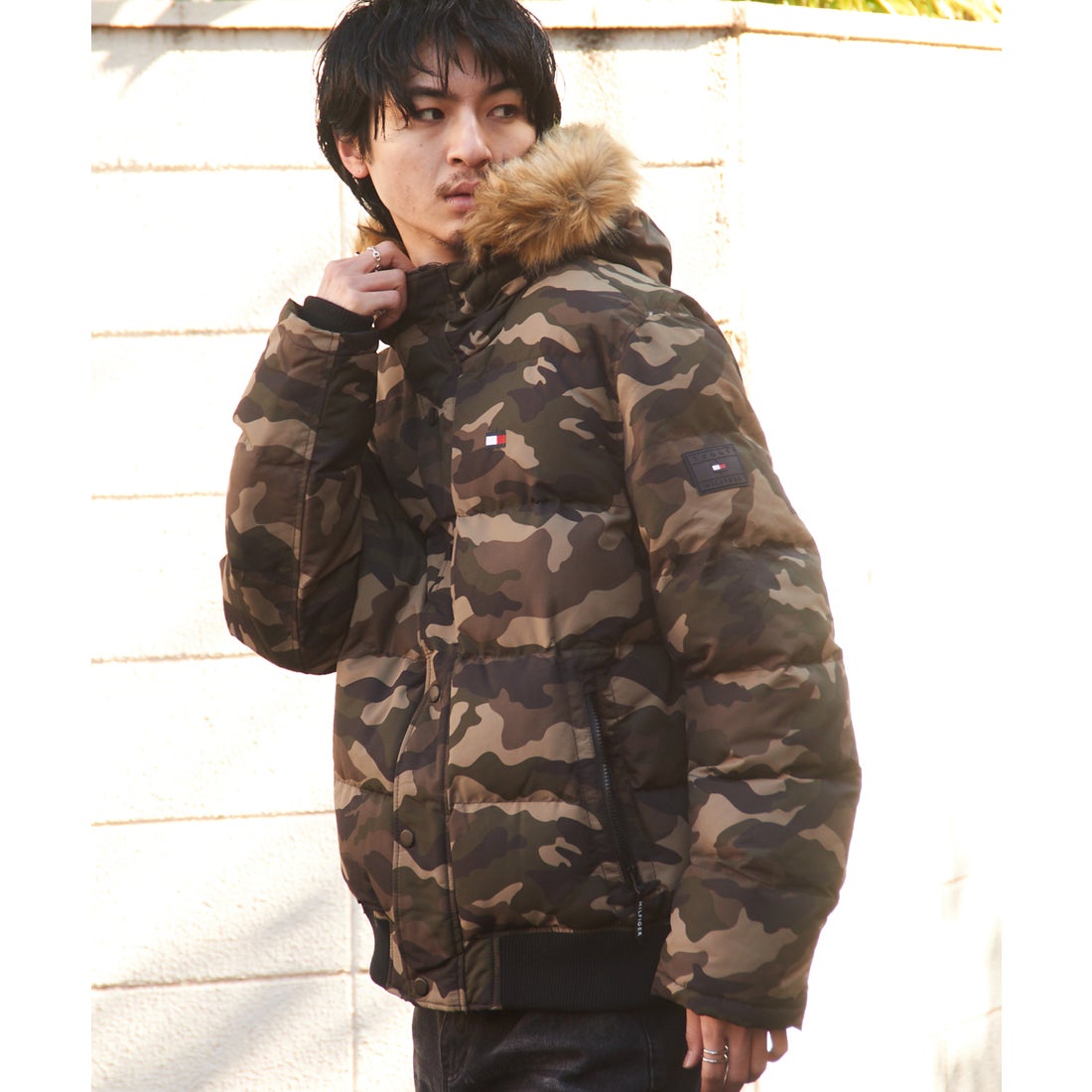 トミー ヒルフィガー TOMMY HILFIGER ファー付き 中綿 フード ダウン