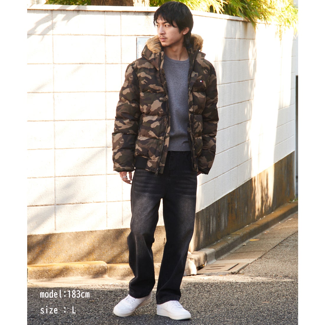 トミー ヒルフィガー TOMMY HILFIGER ファー付き 中綿 フード ダウン