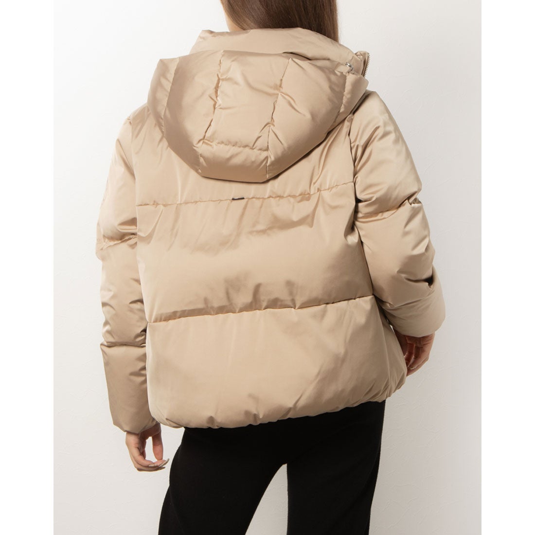 トミー ヒルフィガー TOMMY HILFIGER サテンフーデッドダウン