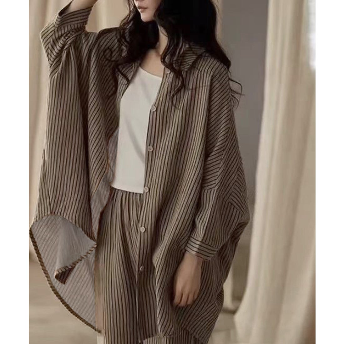 テディショップ Teddyshop 【セットアップ】長袖ストライプワッシャー