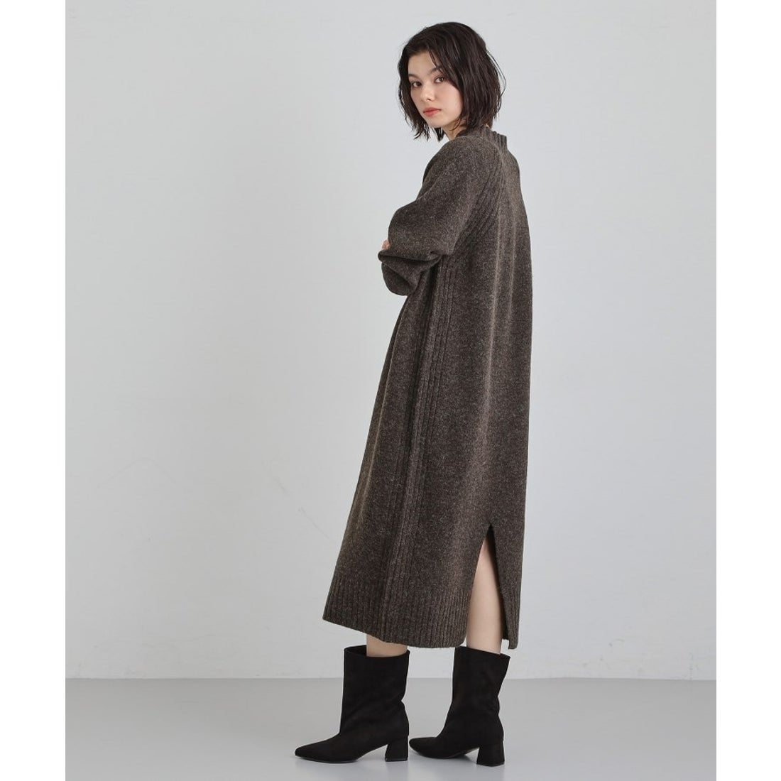 ザ ショップ ティーケー (ウィメン) THE SHOP TK(Women) ウール混杢調