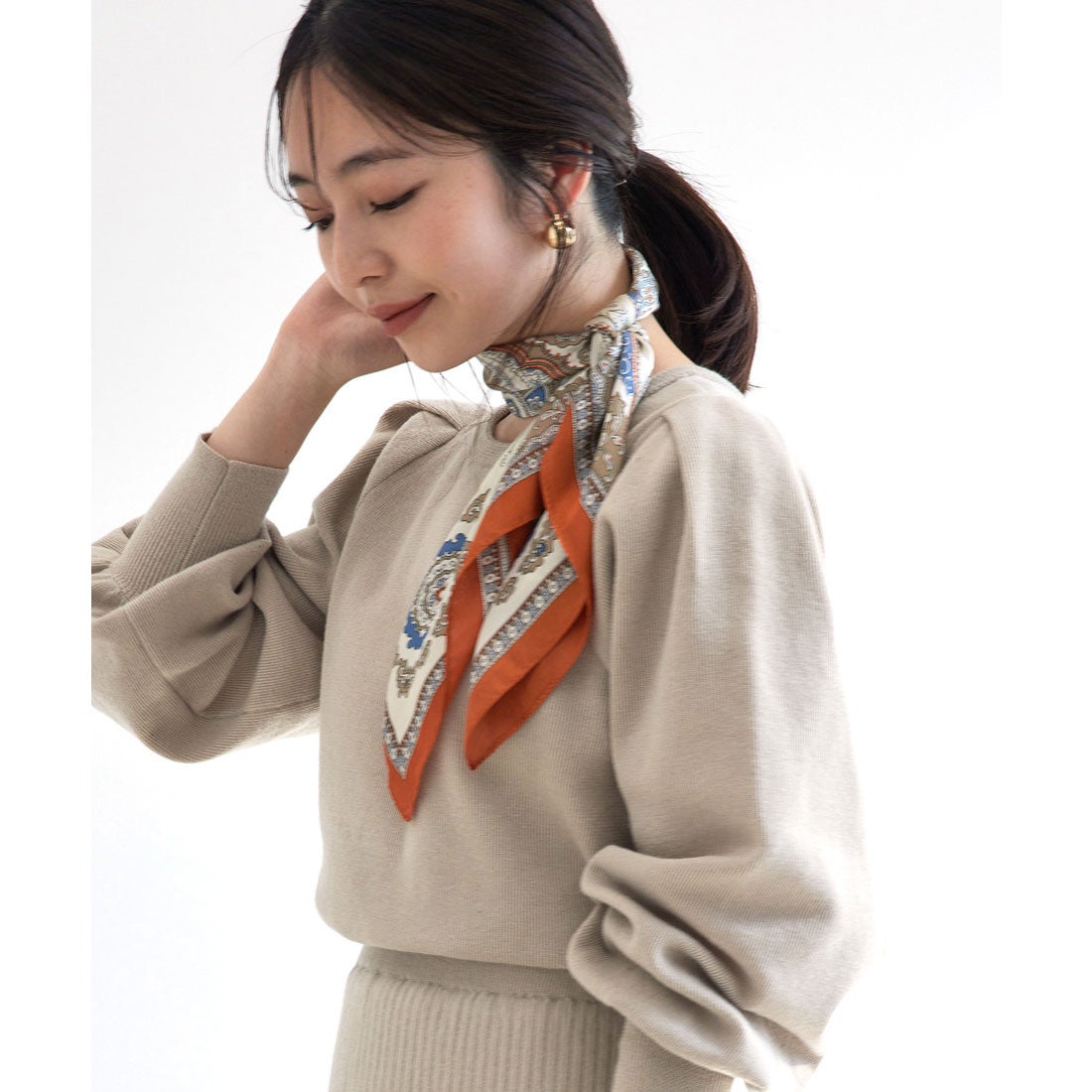 ビス VIS 70cmアソートスカーフ （オレンジ系（71）） -ファッション