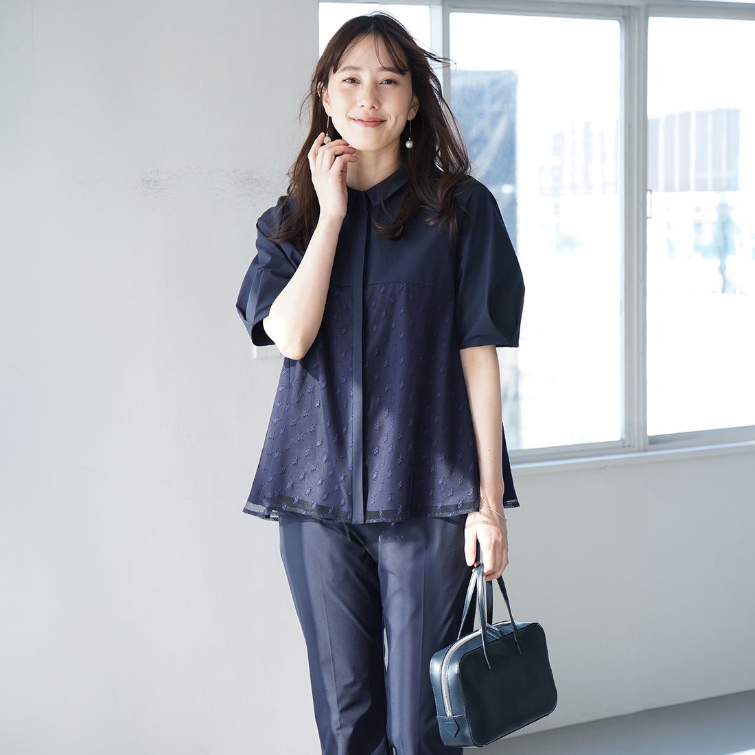 ヴィリーナ VIRINA 【セットアップ・ストレッチ・撥水】アリスブラウス