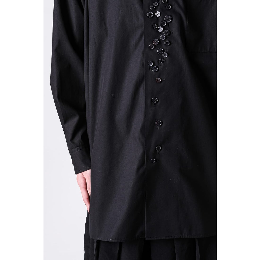 Y's for men LONG SLEEVE SHIRT WITH MAY （Black） - Osaka / Kyoto