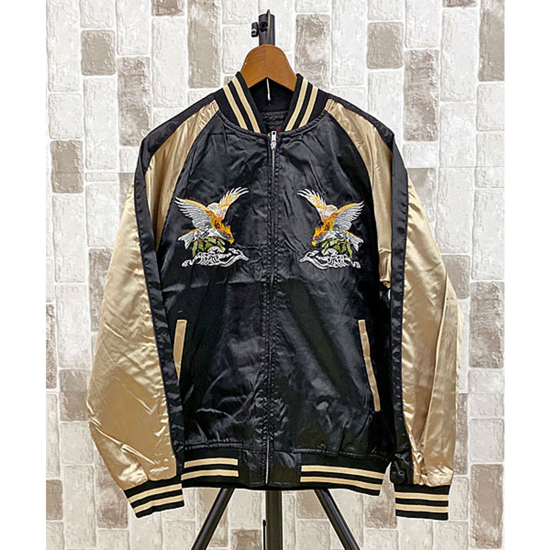 トップイズム TopIsm スカジャン メンズ 和柄 鷹 虎 鳳凰 鯉 風神 雷神