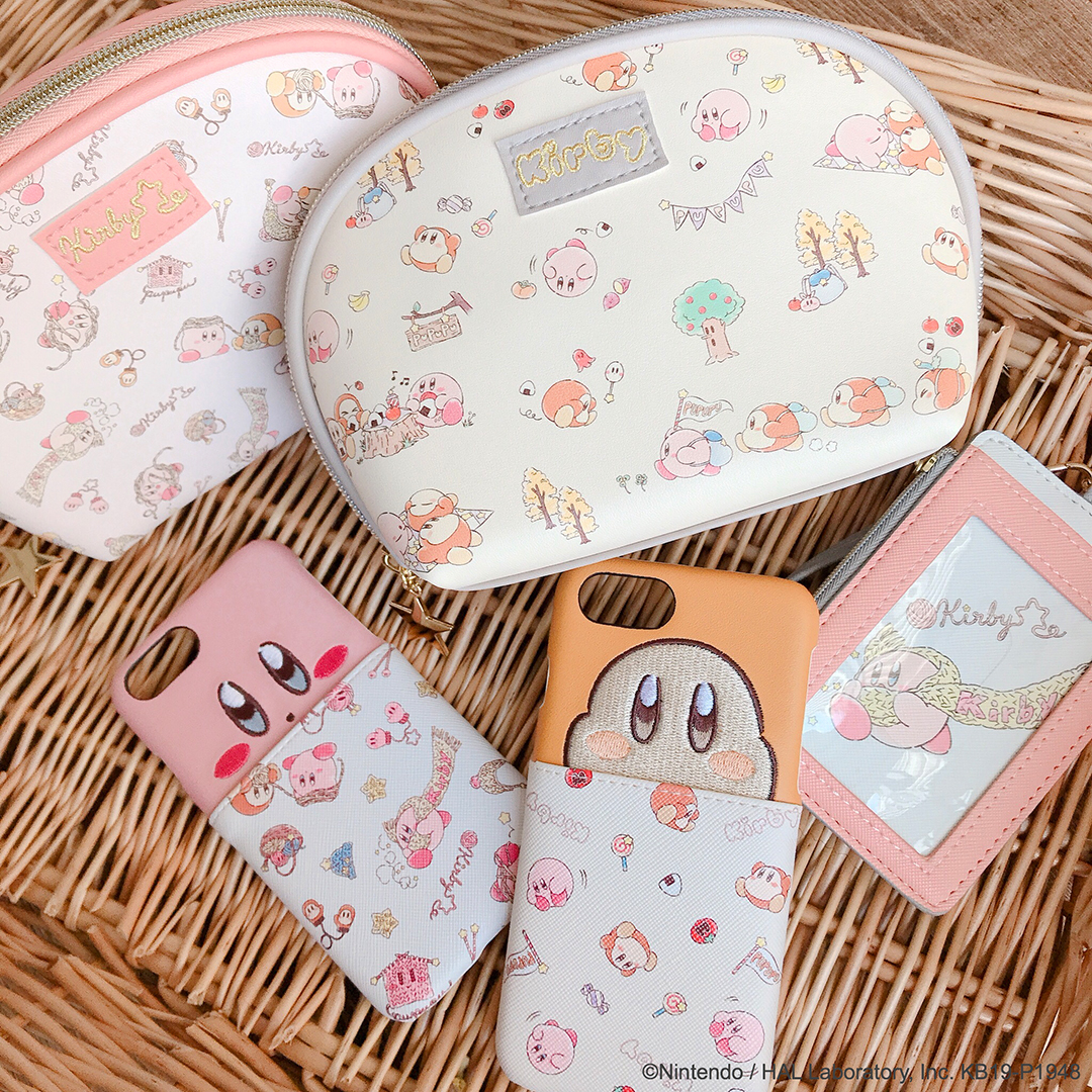 カービィが毛糸を巻き取ったり、ニット小物に身を包んだり♡「星の