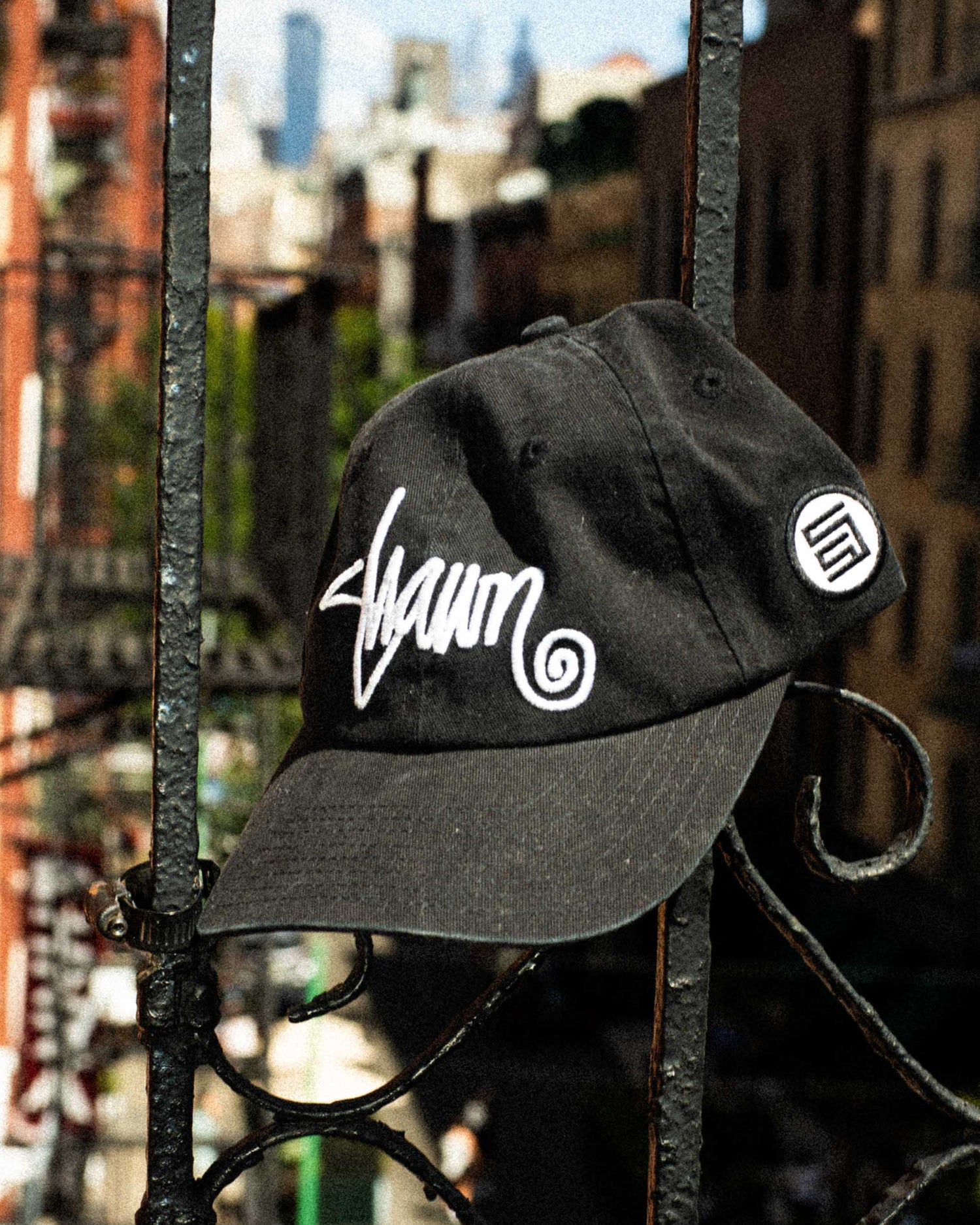 Shawn Script Strapback Hat | Unbleached | S/DOUBLE AU