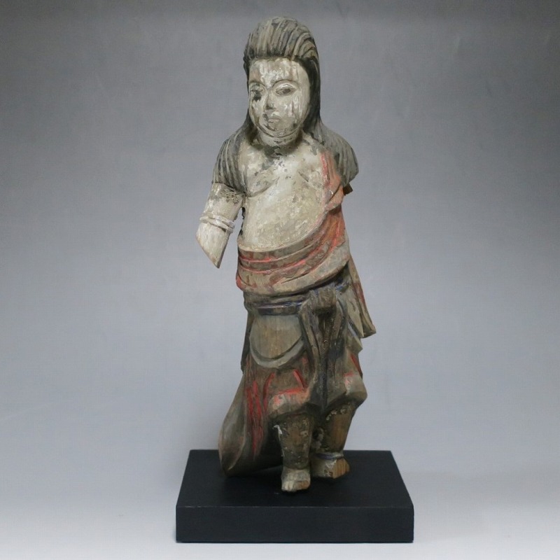 仙遊洞 木彫 制多迦童子 矜羯羅童子