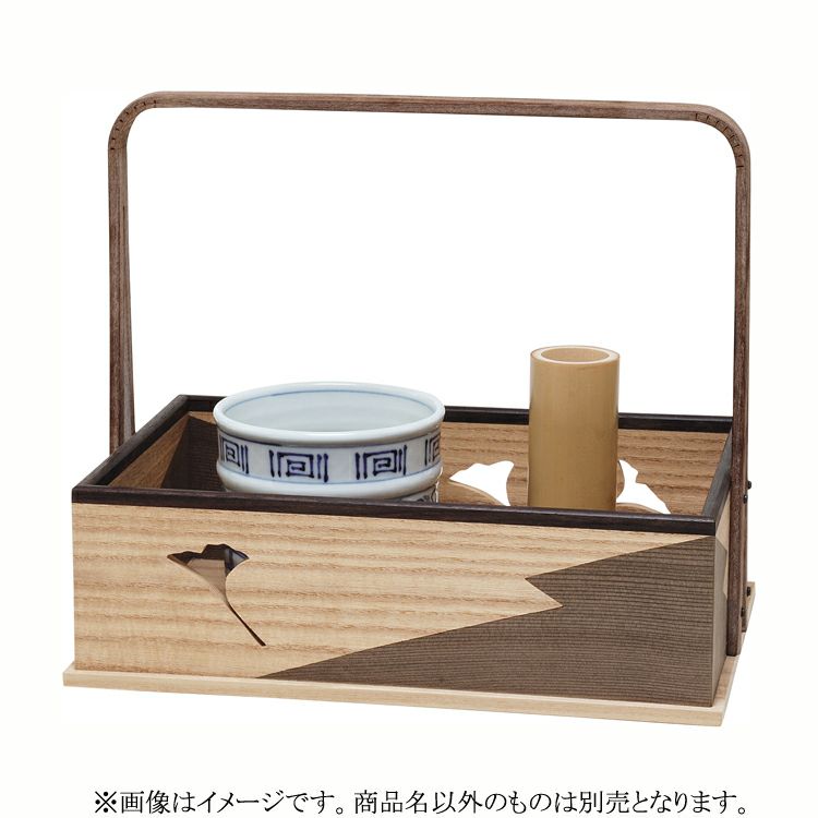 茶道具 莨盆（煙草盆・たばこぼん） 銀杏透莨盆 鵬雲斎好写 山本