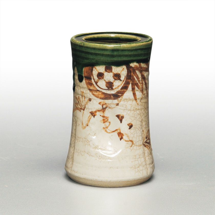 茶道具 花入（はないれ） 旅枕 花入 織部 和陶