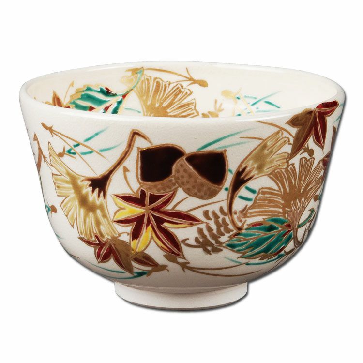 茶道具 茶碗 仁清 吹寄 加藤如水作