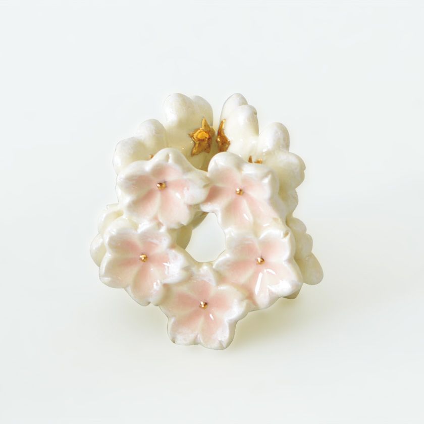 茶道具 蓋置（ふたおき） 蓋置 桜 今岡 三四郎 | 千年の香り 千紀園