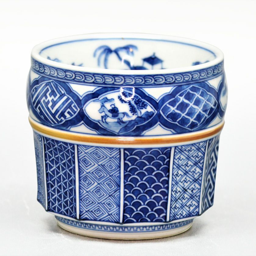 茶道具 筒茶碗（つつちゃわん） 茶碗 祥瑞 鎬山水 景徳鎮 玉懐英