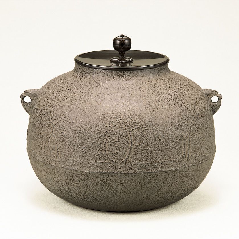 茶道具 風炉釜（ふろがま） 風炉釜 真形浜松地紋 菊池 政光 | 千年の