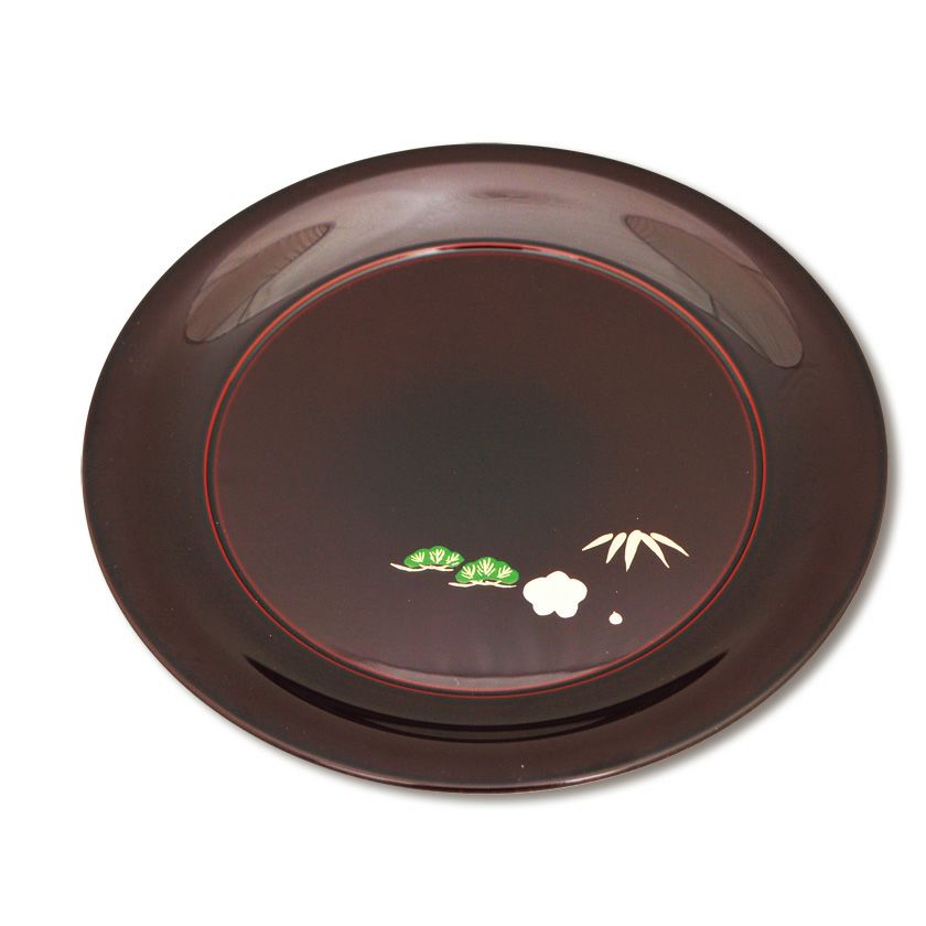 茶道具 菓子器（かしき） 干菓子盆 溜塗 松竹梅蒔絵 | 千年の香り 千紀園