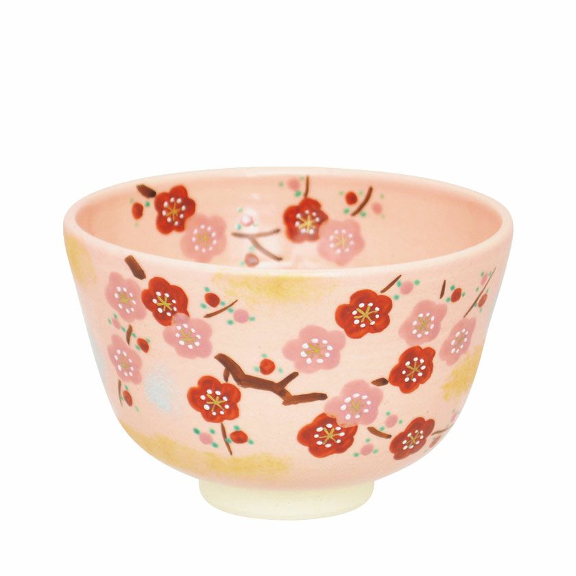 茶道具 抹茶茶碗（まっちゃちゃわん） 茶碗 色絵 梅 東山 深山 | 千年