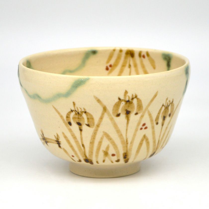 茶道具 抹茶茶碗（まっちゃちゃわん） 茶碗 弥七田織部 菖蒲 加藤 喜一