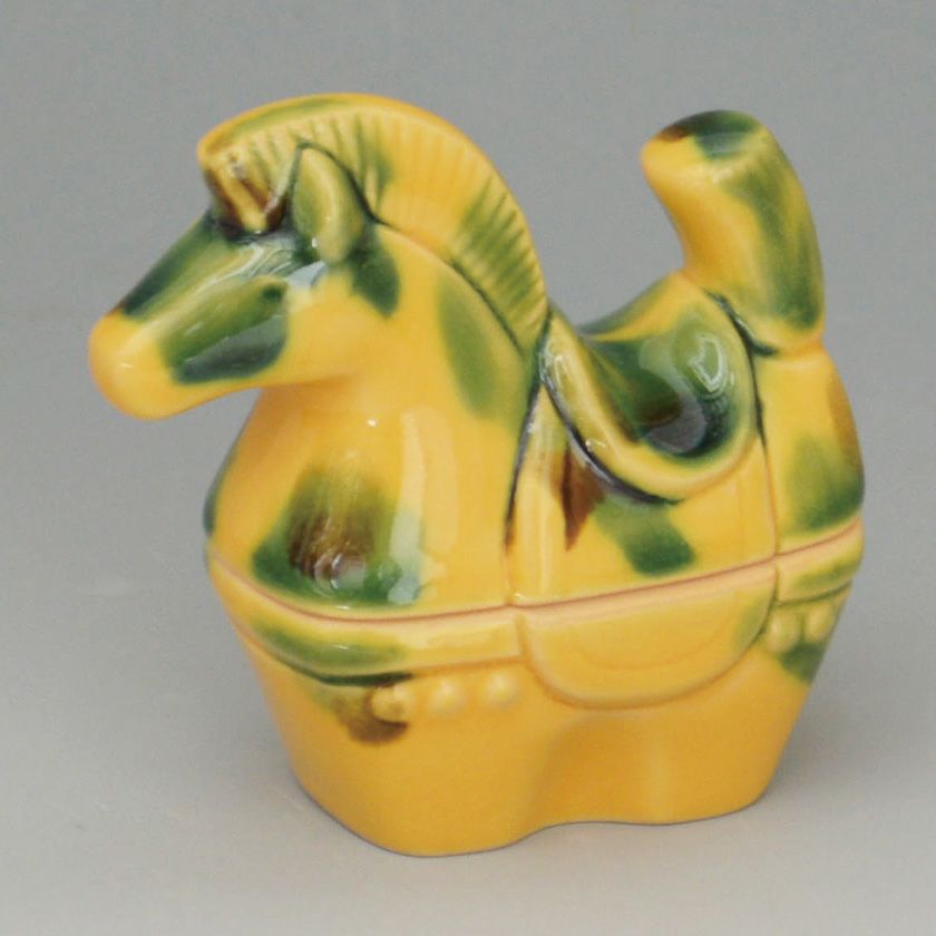 茶道具 香合（こうごう） 香合 三彩 干支（午） 瑞豊 干支 午（うま、馬）