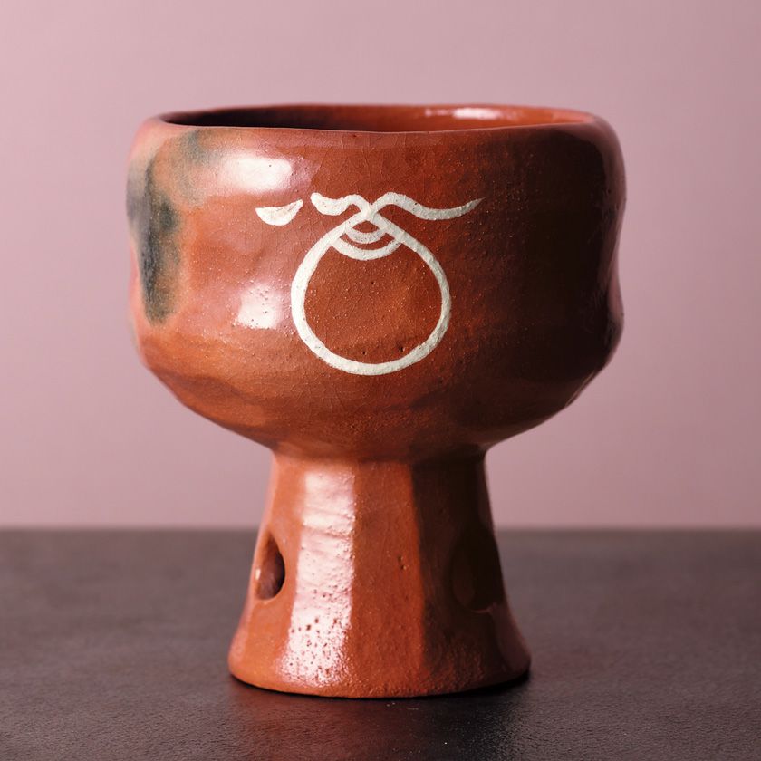 茶道具 楽茶碗（らくちゃわん） 干支茶碗 馬上杯 赤楽 吉村 楽入 干支
