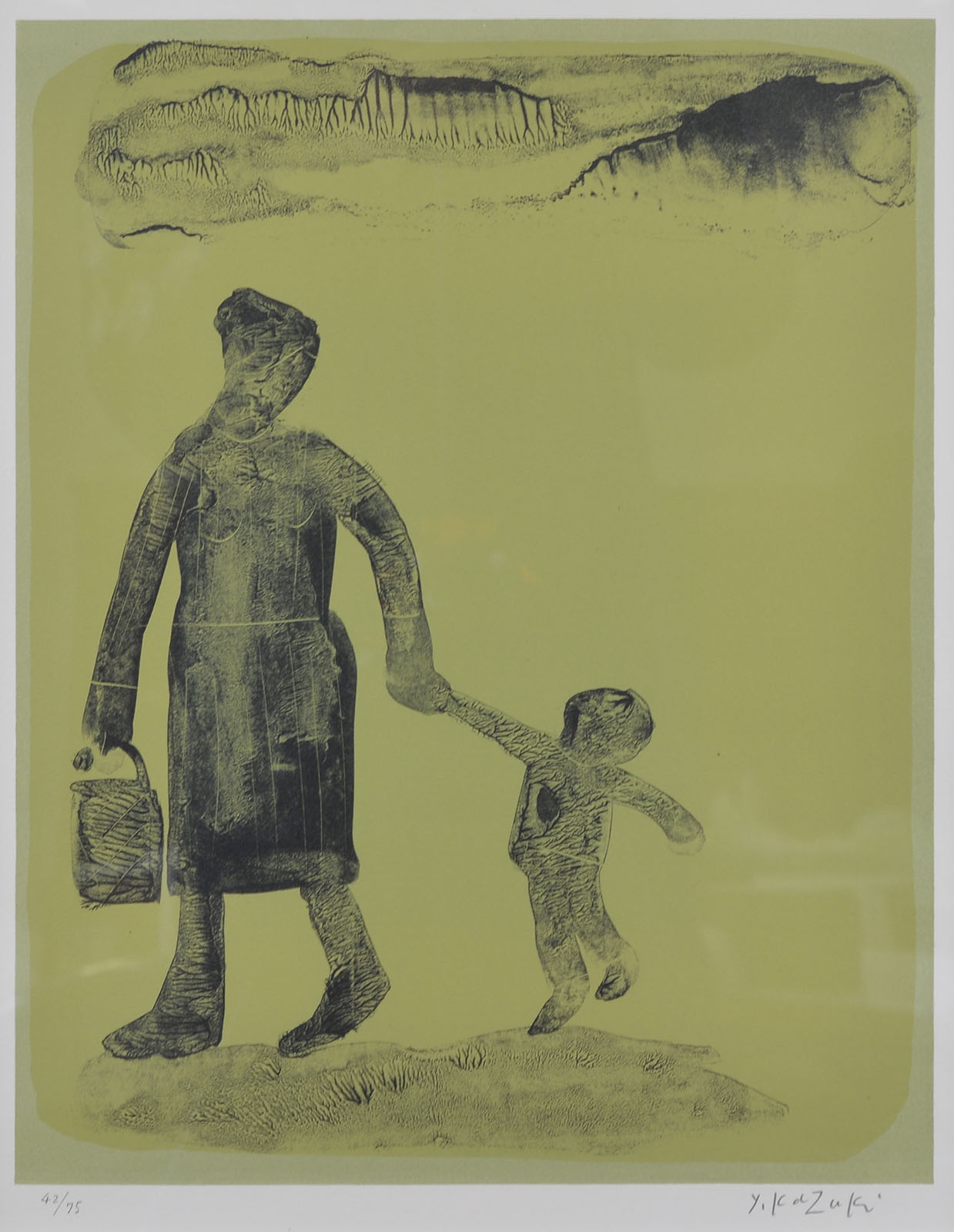 C-IK2249-H31-R01｜香月泰男｜母子像 ③｜本間美術館所蔵作品