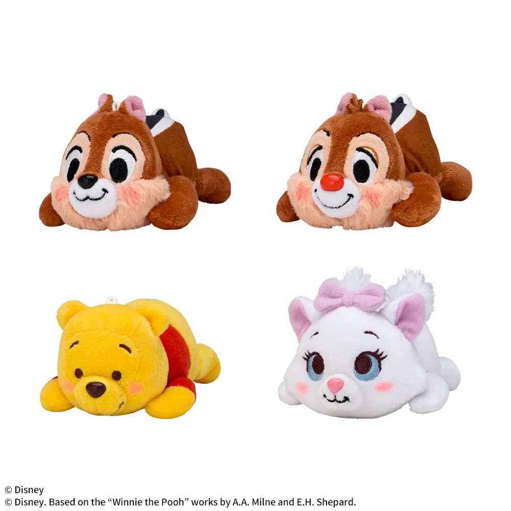 ディズニーキャラクター 寝そべり 赤いほっぺ マスコット｜プライズ