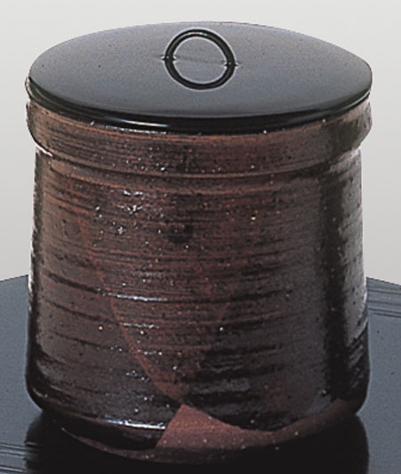 通販販売【茶道具】 水指 瀬戸 渋紙手写 一重口 *西尾香舟* 茶道道具