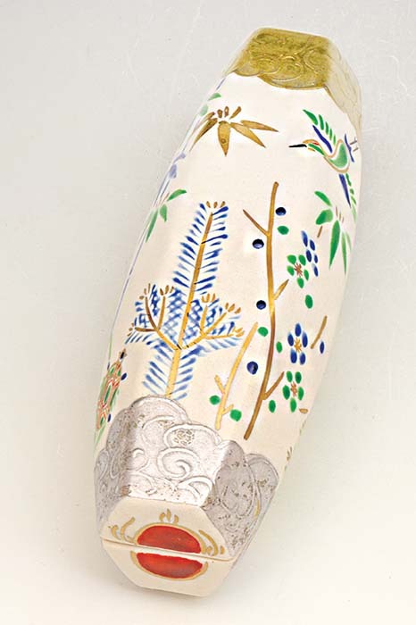 通販販売【茶道具】 香合 古清水写 松竹梅鶴亀 *橋本永豊* 振々