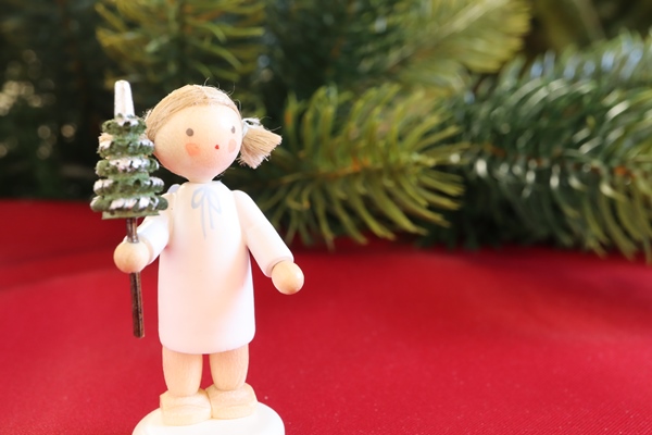天使と小さなツリー – ドイツ・ザイフェンの木のおもちゃ seiffen