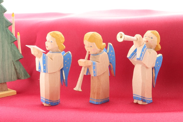 EH天使3人 – ドイツ・ザイフェンの木のおもちゃ seiffen