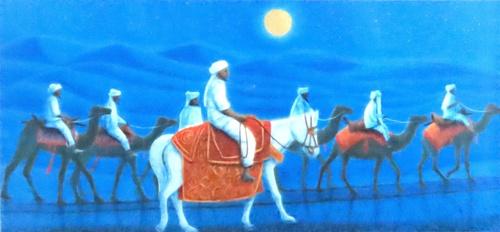 版画 「海のシルクロードを行く：「海のシルクロード・大和路」より