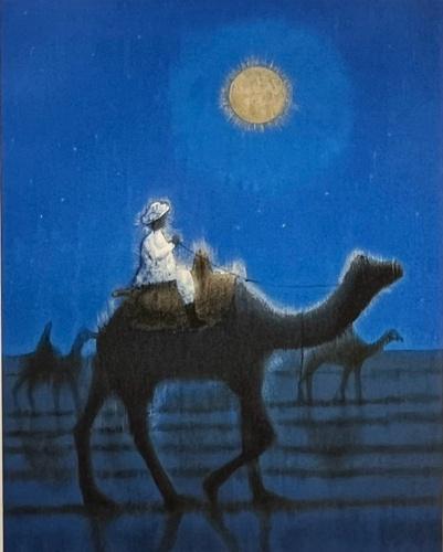 版画 「月明砂漠を行く」 | ｜正光画廊