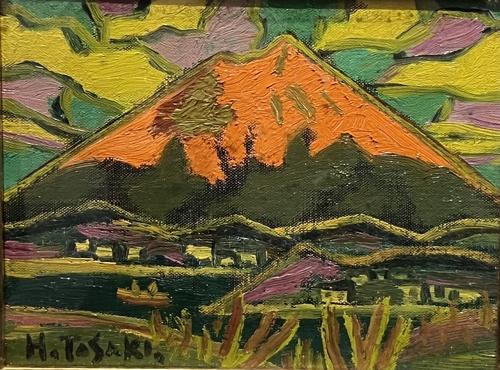 油彩画0号 「朱富士」 | ｜正光画廊