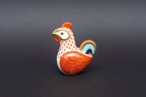 ヘレンド 干支フィギュリン（2005年）「酉（トリ）」（レッド）を