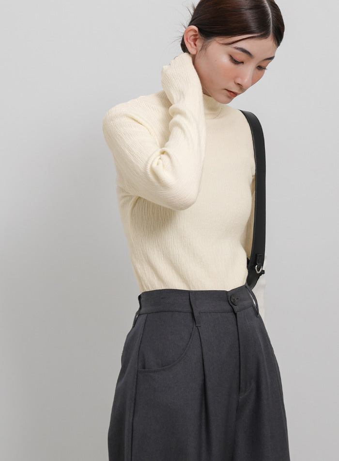 ニュアンスリブプチハイネックトップス – SELECT MOCA