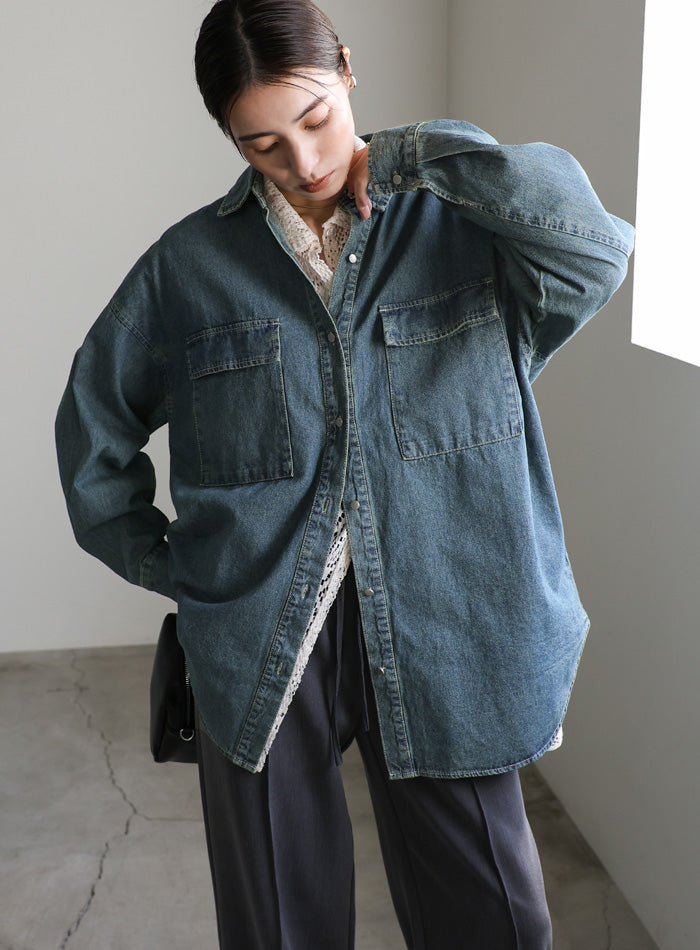 ヴィンテージライクオーバーデニムシャツ – SELECT MOCA