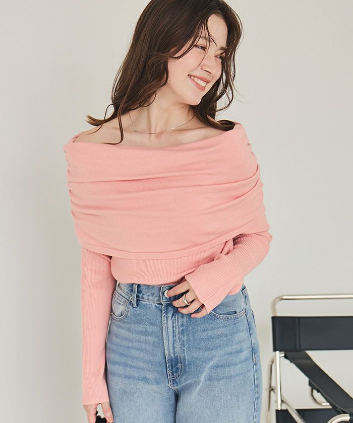 オフショルダーニット | titivate