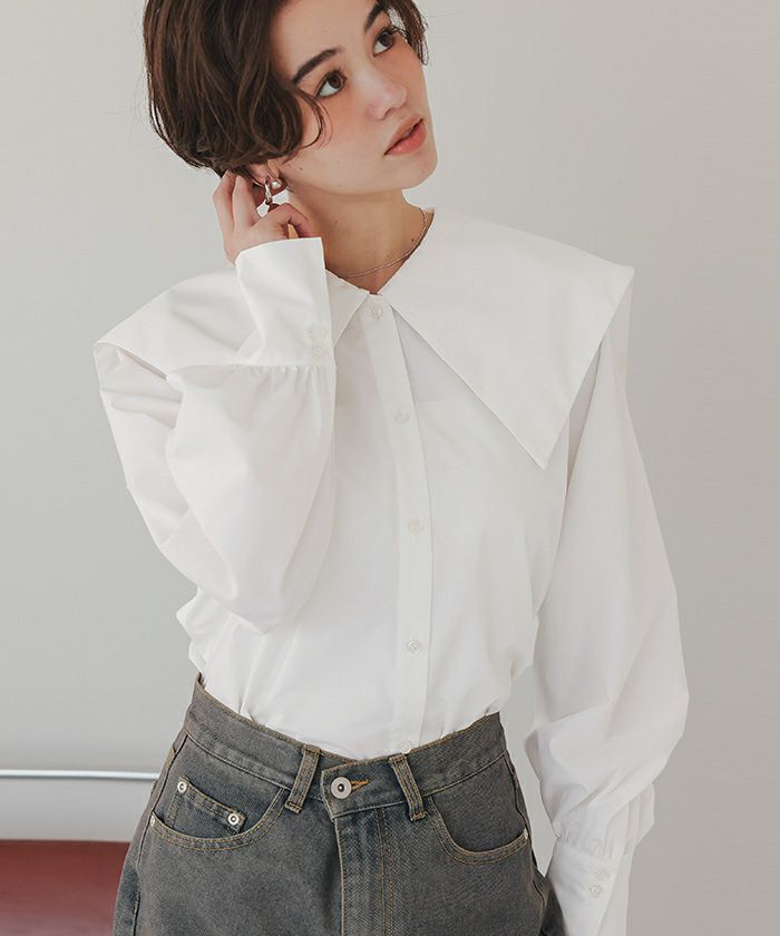 スクエアセーラーカラーブラウス | titivate