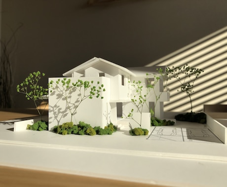 1/100、1/50の住宅建築白模型を作成します 立体にになってこその