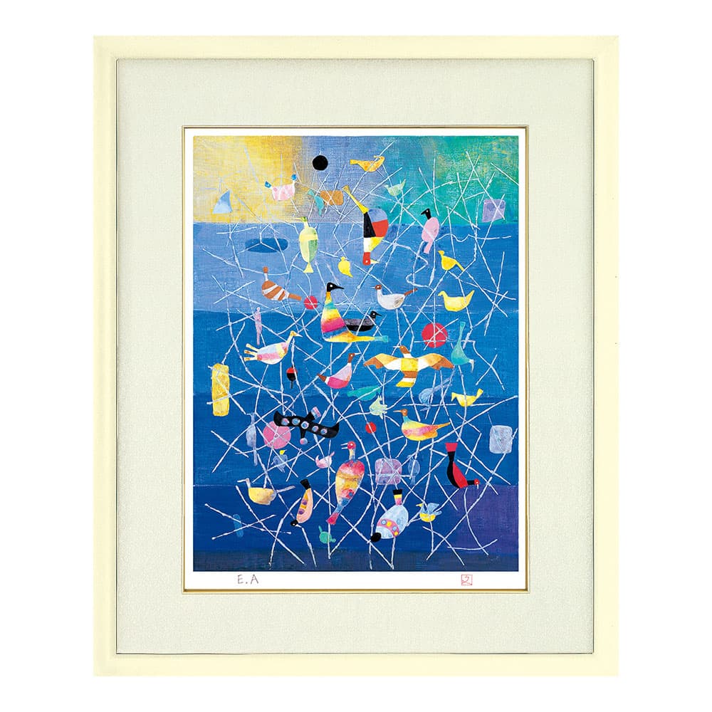 堀文子の珠玉作品を版画としてお手元に｜『鳥達の歌』額装 | サライ.jp