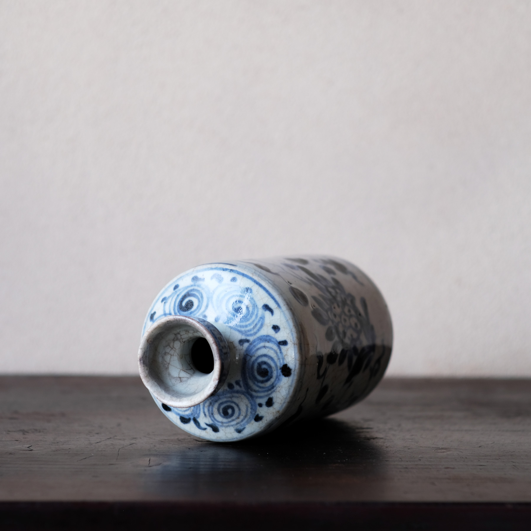 犬山焼 安南写染付盤口瓶 | 骨董と詩学 Antique & Poetics | 蛇韻律