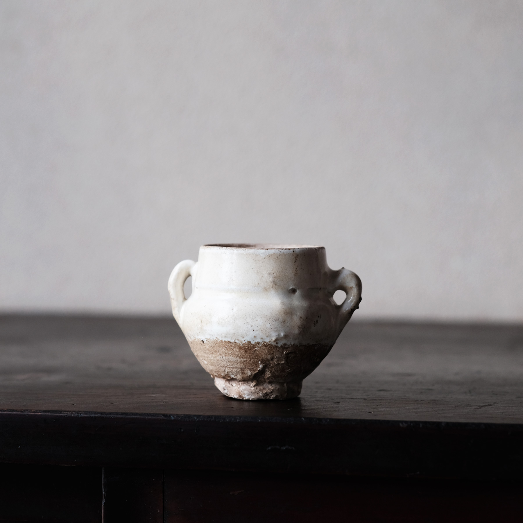 北宋 磁州窯 白釉双耳小壺 | 骨董と詩学 Antique & Poetics | 蛇韻律