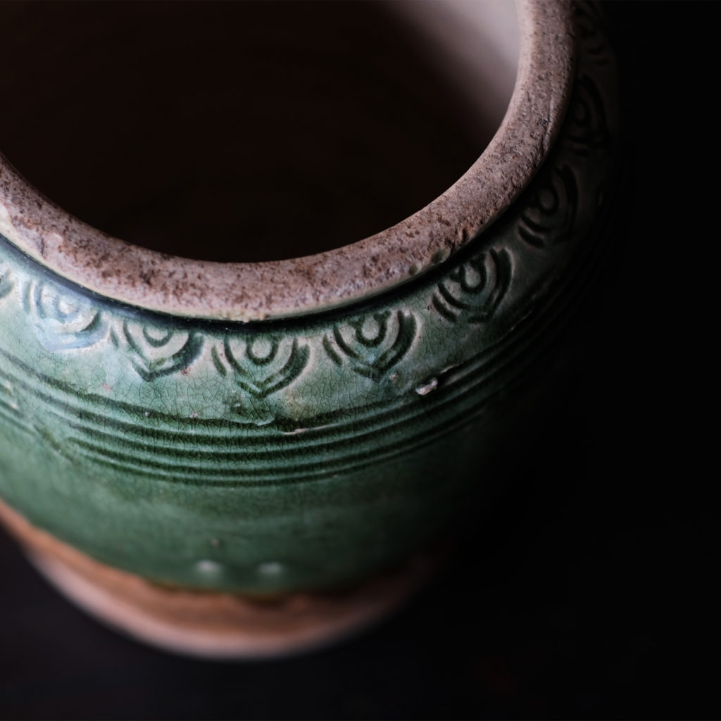 瀬戸 ルス織部 掛分壺 | 骨董と詩学 Antique & Poetics | 蛇韻律