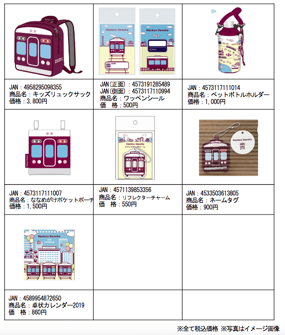 阪急電車グッズ「Hankyu Densha」シリーズの新商品がアズナス南茨木店