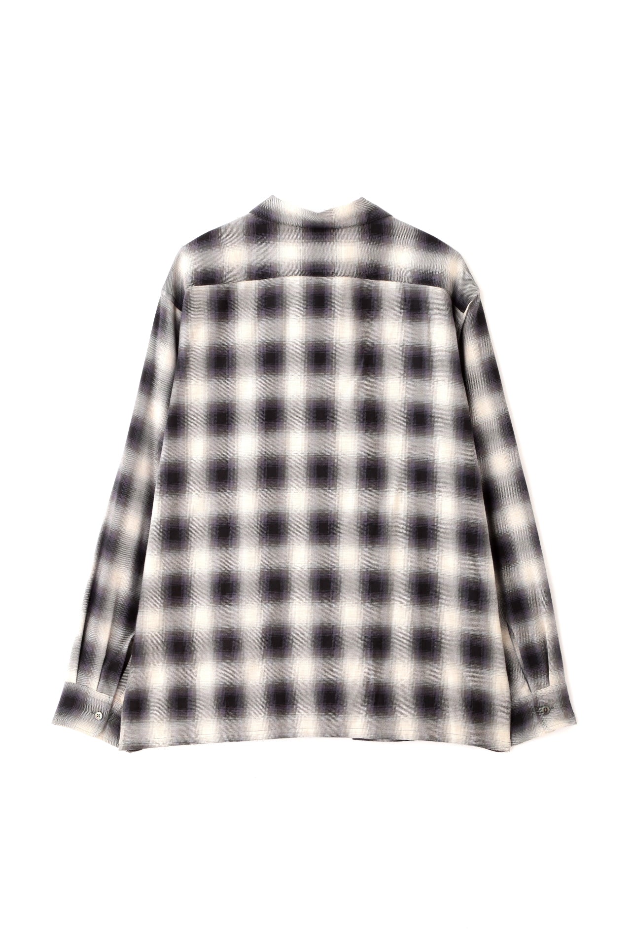 OMBRE CHECK OPEN COLLAR SHIRTS ‐Cotton Yak‐ | SEVEN BY SEVEN