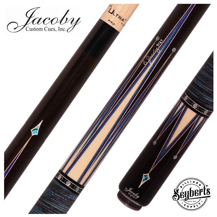 Jacoby Raven Blue Limited Cue With 12.75 Ultra Shaft and Blue