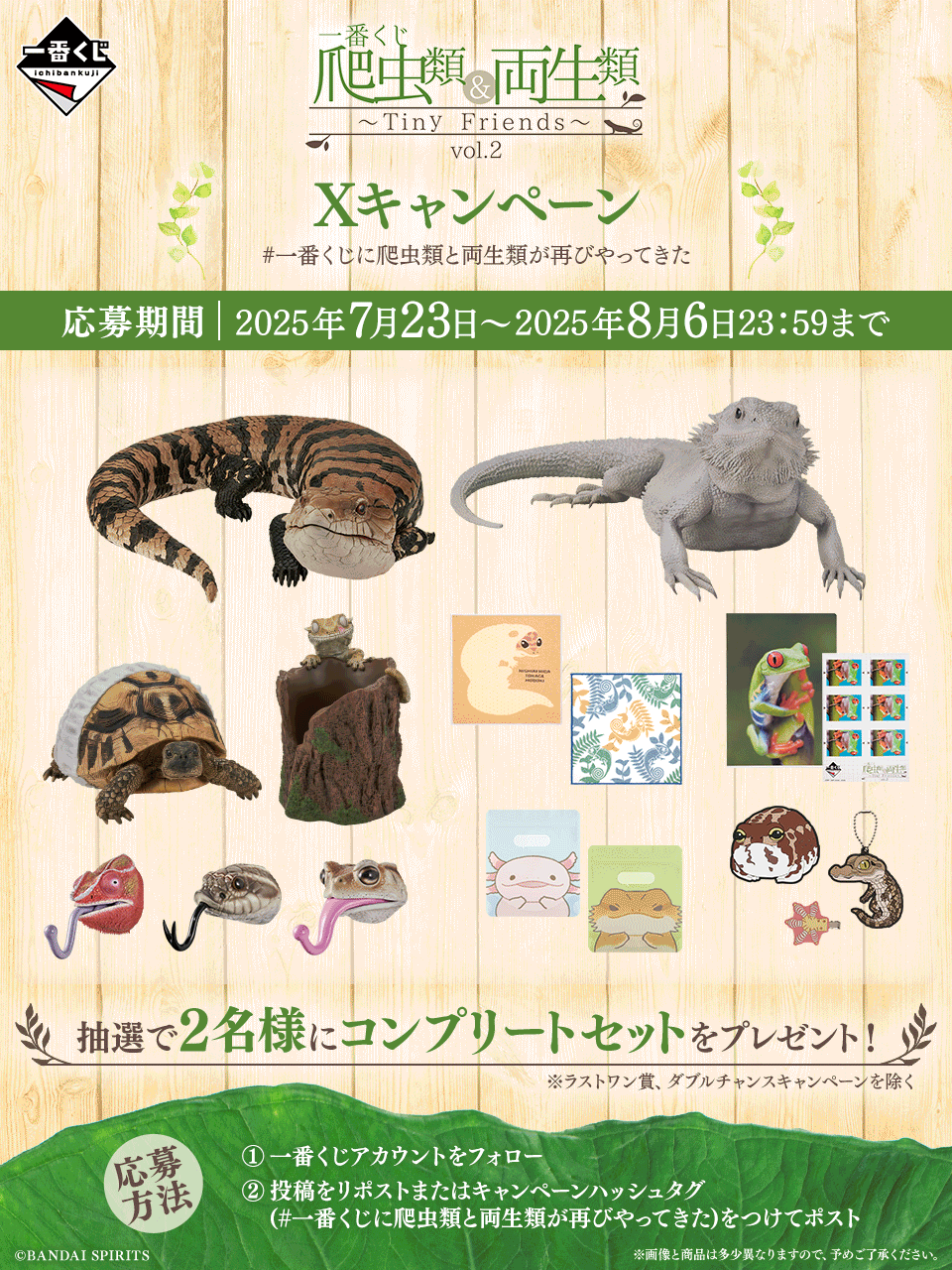 一番くじ 爬虫類＆両生類～Tiny Friends～vol.2｜一番くじ倶楽部