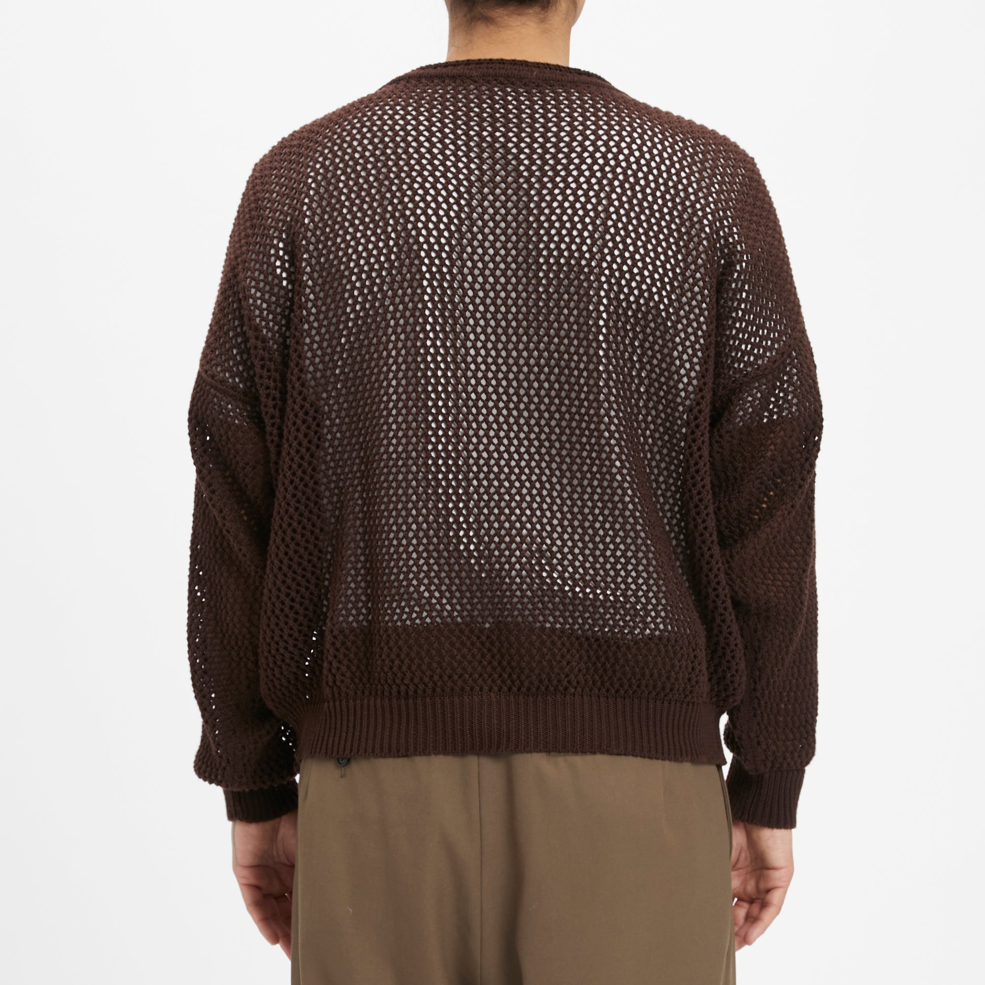 Open Knit Sweater - Brown Cotton – s.k. manor hill