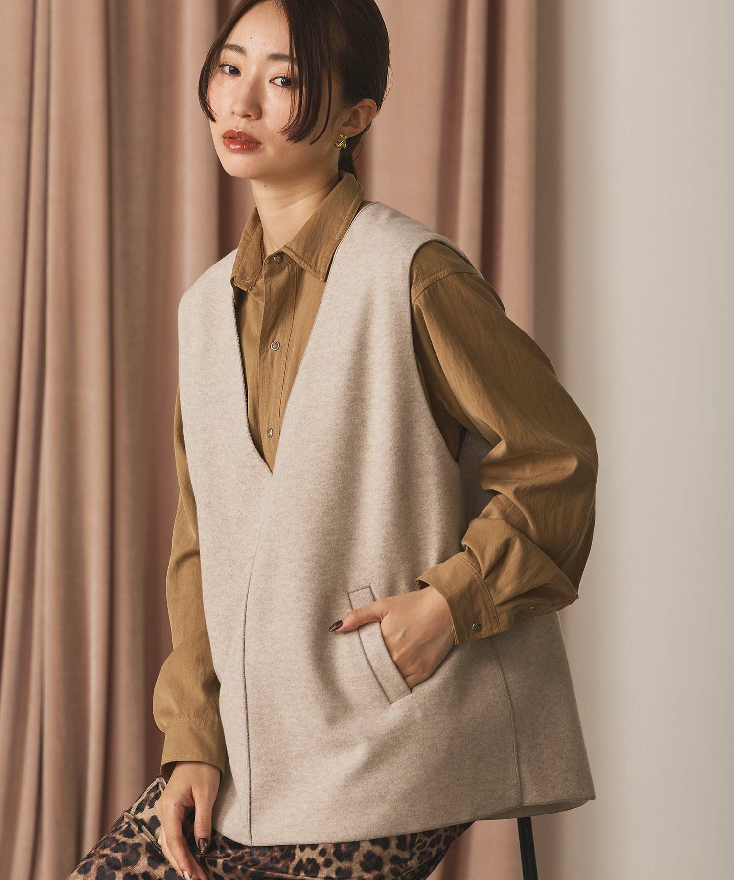 Gready BrilliantWフェイスVネックベスト | SEKIMIKI Online